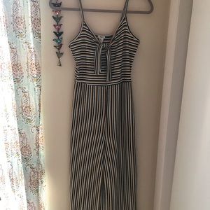 Stripped wide leg jumpsuit